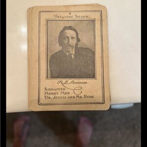 Vintage R.L. Stevenson Book Card